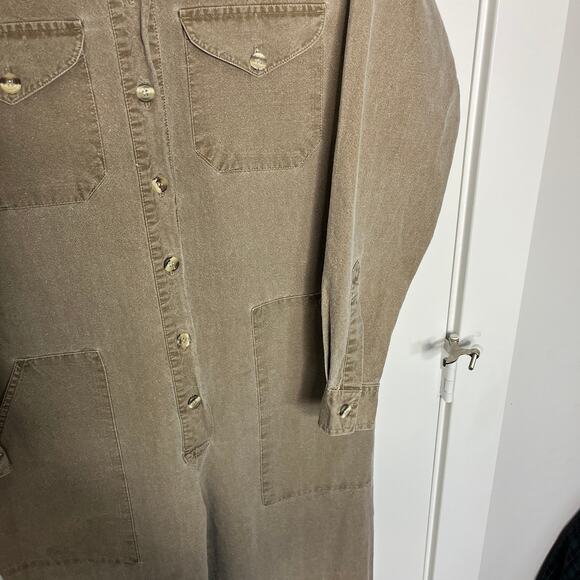 Banana Republic Vtg Jumpsuit Size S Brown Cotton Utility Coverall Boilersuit - Picture 7 of 12